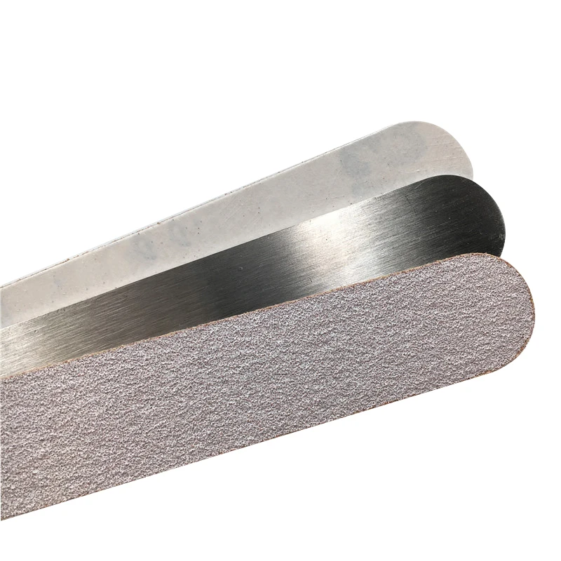 100pcs/lot Professional Nail File Replacement 100/180/240 Gray Sandpaper With 1PCS Metal Handle Double-sided Buffer Nail File