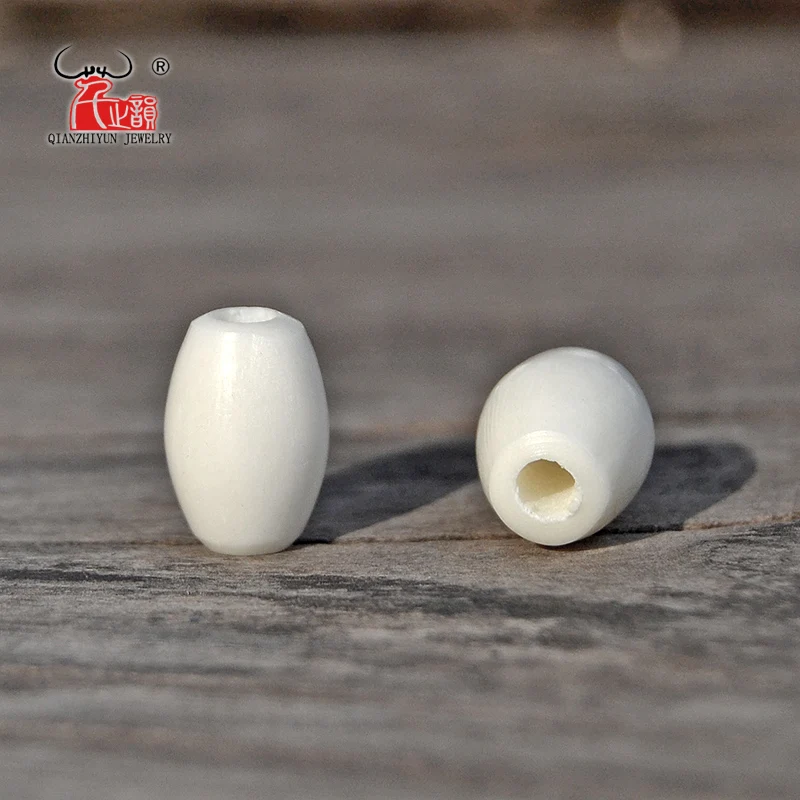 GZ-018  10PCS Handmade Carved Yak Bone Beads for Jewelry Making.Vintage Charms DIY Jewelry Accessory 12X9mm Macroporous Hole 3mm