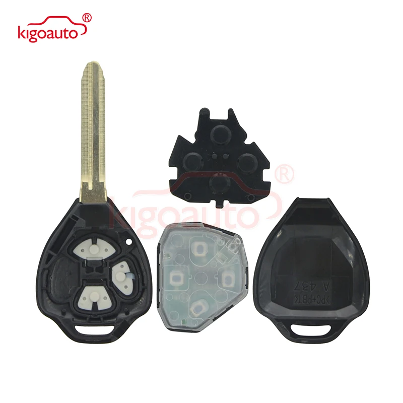 Kigoauto DENSO HYQ12BBY Remote key TOY43 3 button for Toyota Camry Corolla car key 2006 2007 2008 2009 2010+434mhz+4D67