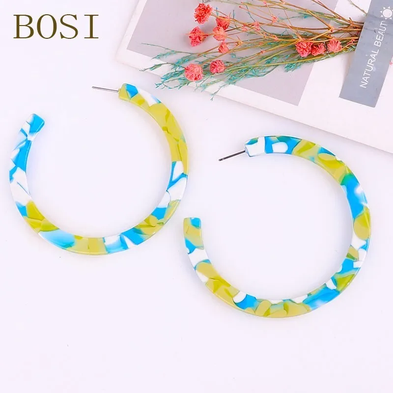 Acrylic Earrings Boho Acetate geometric pendant Earring Fashion Women Big Long Drop Earings Dangle Jewelry Gifts Statement CC