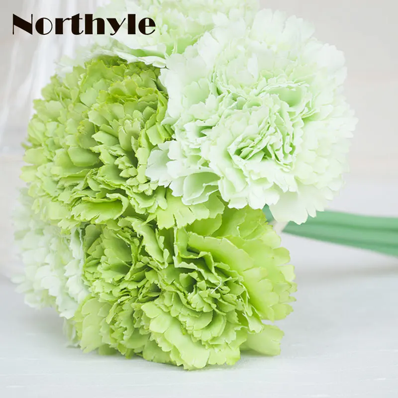 Artificial Carnation bouquet fake flowers home decoration wedding flores artificiais plastic flowers mothers day