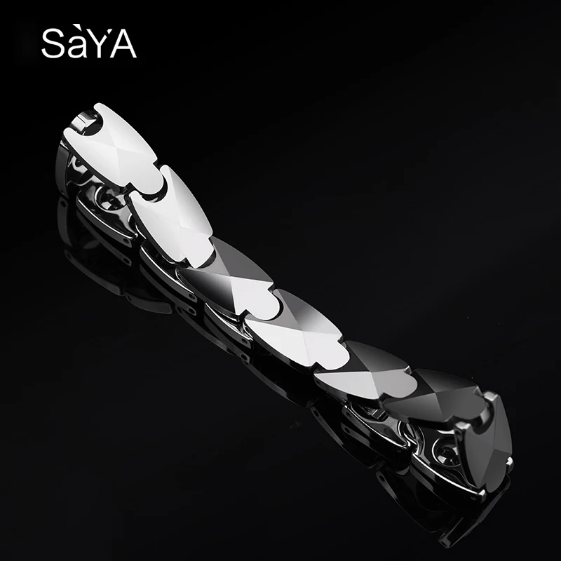 Pulseiras de tungstênio polido alto masculino, Jóias personalizadas, Ímã de cura, Personalizado, Moda