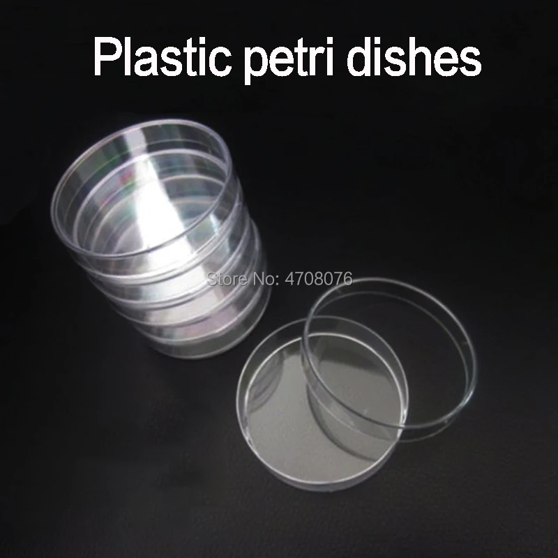 PS Petri dishes with cover germfree Plastic culture dish Cultural Petri dish Lab glassware for lab tests dia 70mm 10sets/pack