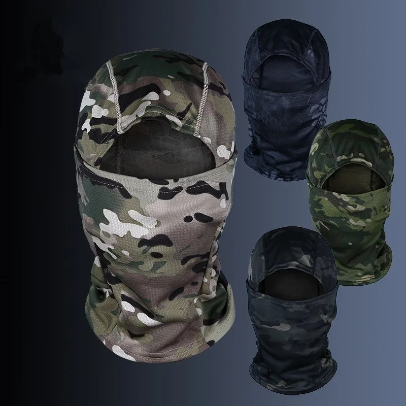 Outdoor Riding Sunscreen Breathable High Elastic Headscarf Men Women Hunting Climbing CS Camouflage Mask Scarf