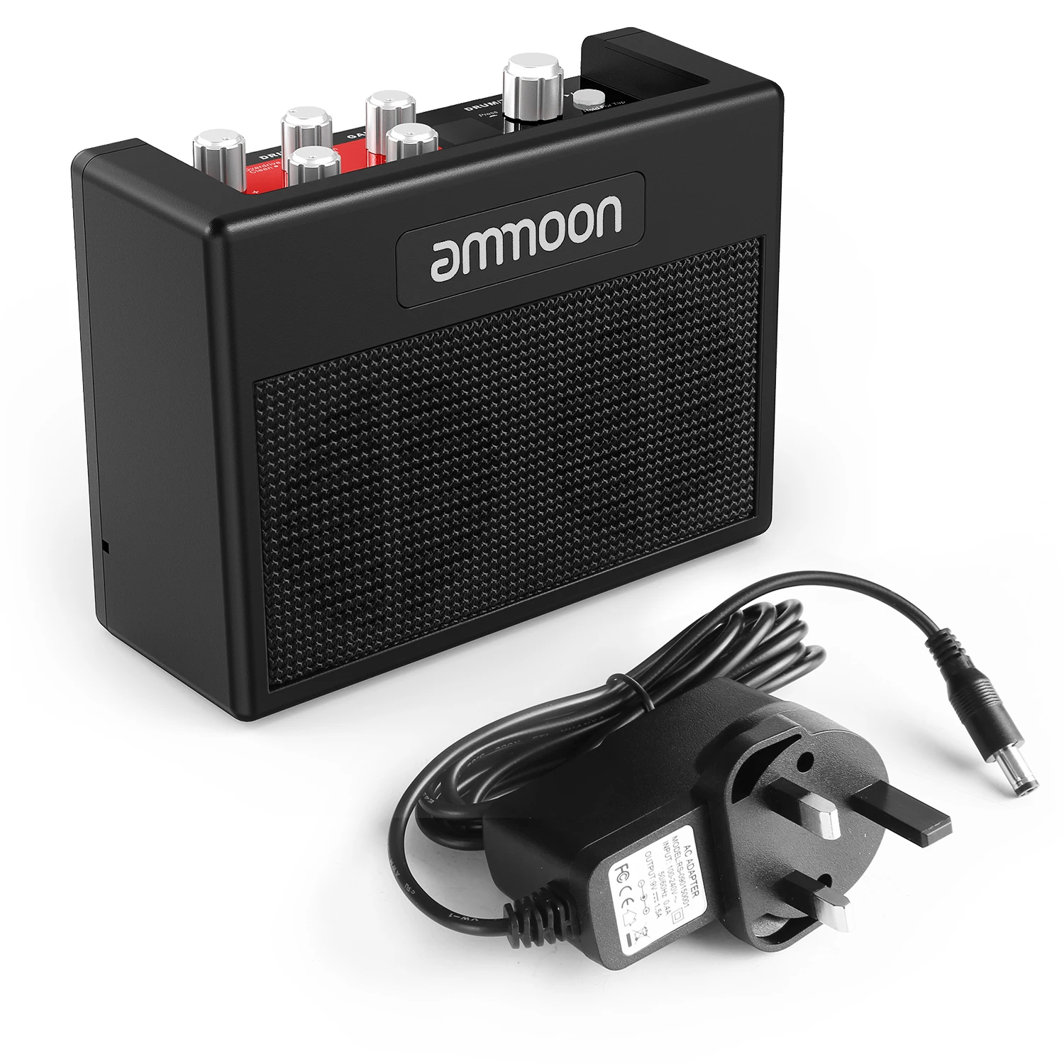 

Ammoon POCKAMP гитарный усилитель встроенный мульти-эффекты 80 барабанные ритмы с входом Aux Выход для наушников, адаптер питания