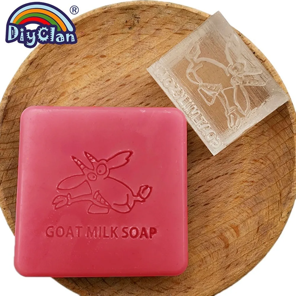 2 style goat handmade resin soap stamp custom DIY new resin Soap printed pattern heart soap chapter Z0108SY-Z0109SY