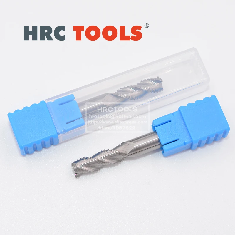 P1-d6x18Hx50L HRC55 Soild Carbide Roughing Endmill Spiral Cutting Tools 3 Flutes CNC Router Bits Wave Edge for Aluminum