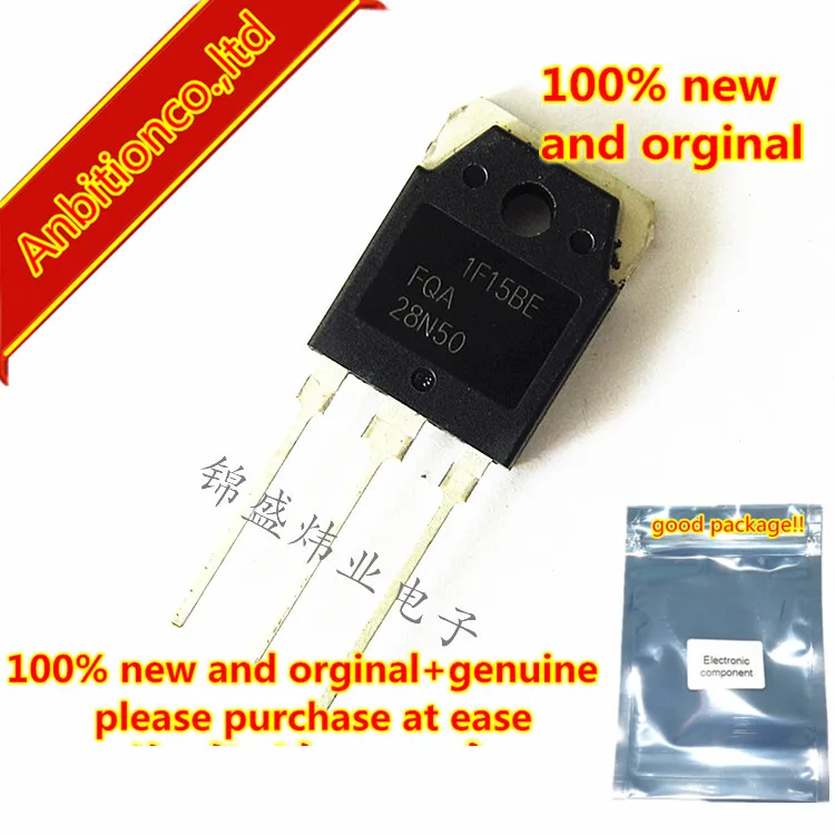 5pcs 100% new and orginal FQA28N50 28N50 TO-3P 28A 500V 500V N-Channel MOSFET in stock