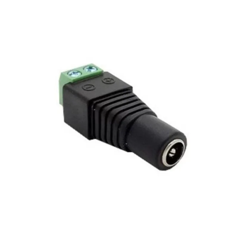 10Pcs/lot  5.5x2.1mm DC Power Female Plug Jack Adapter Connector Plug for CCTV Single Color LED Light