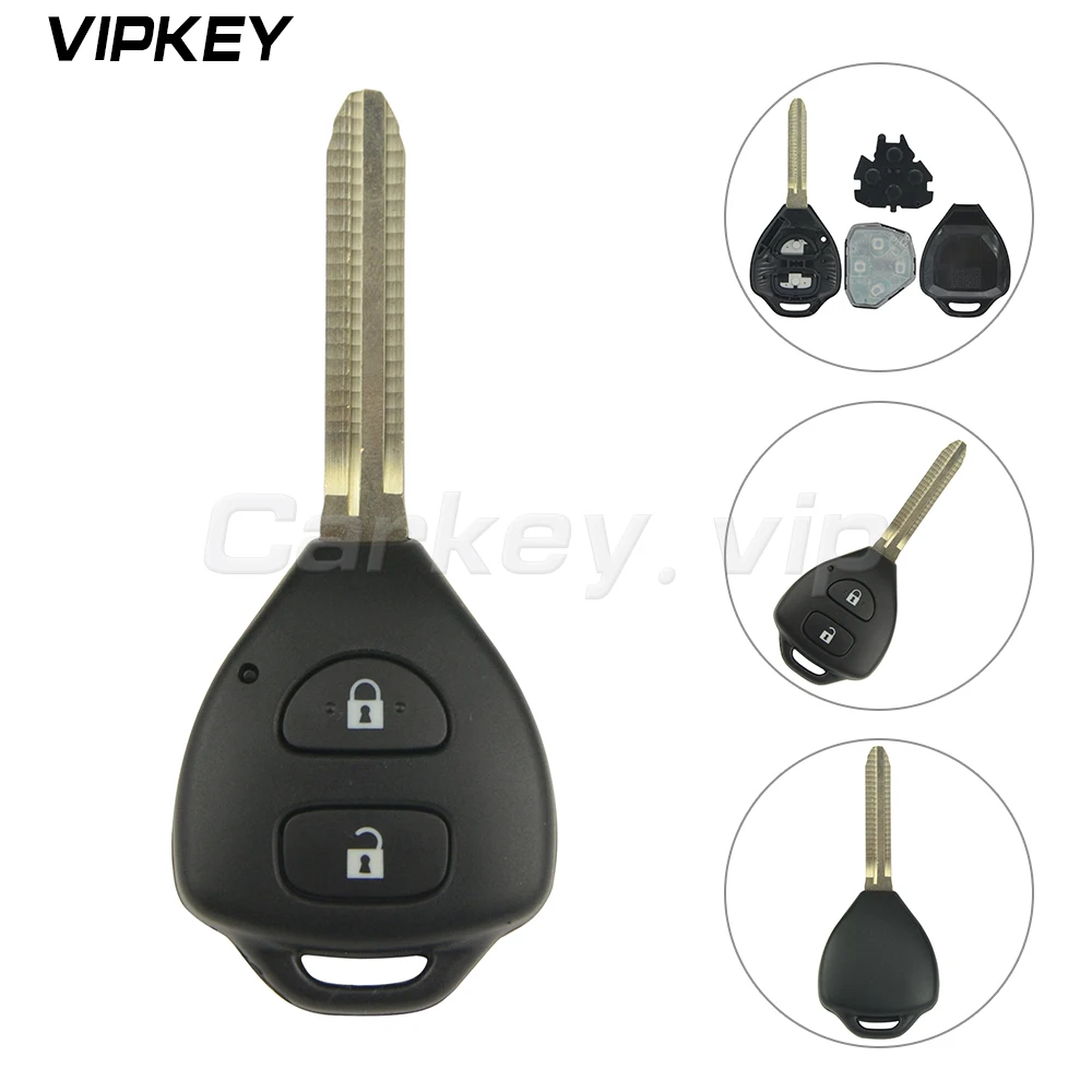 Remotekey Key Fob Control HYQ12BBY 2 Button 434mhz Remote Key For Toyota 2006 2007 2008 2009 2010 Rav4 4d67 G Chip Car Key TOY43