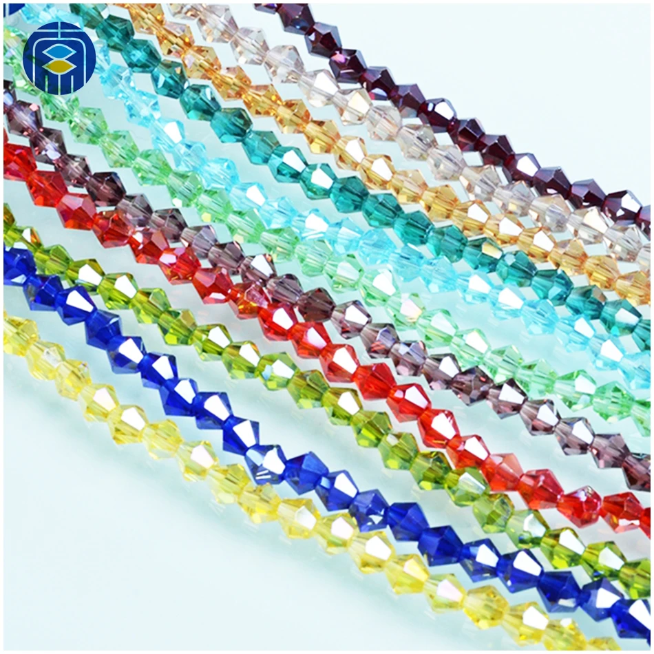 Crystal AB Color Bicone Beads 4mm Czech Crystal Beads for DIY Jewelry Necklace Bracelet