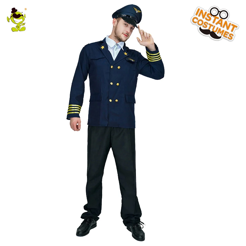 Adult Men'&Women's Pilot Costumes Suit Fancy Dress Career Pilot Party for Cosplay Christmas Costumes