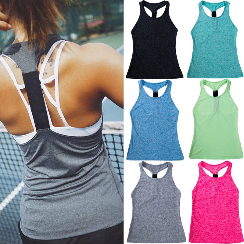 Women Vest Workout Tank Top Sport Gym Camis Fitness Casual Tank