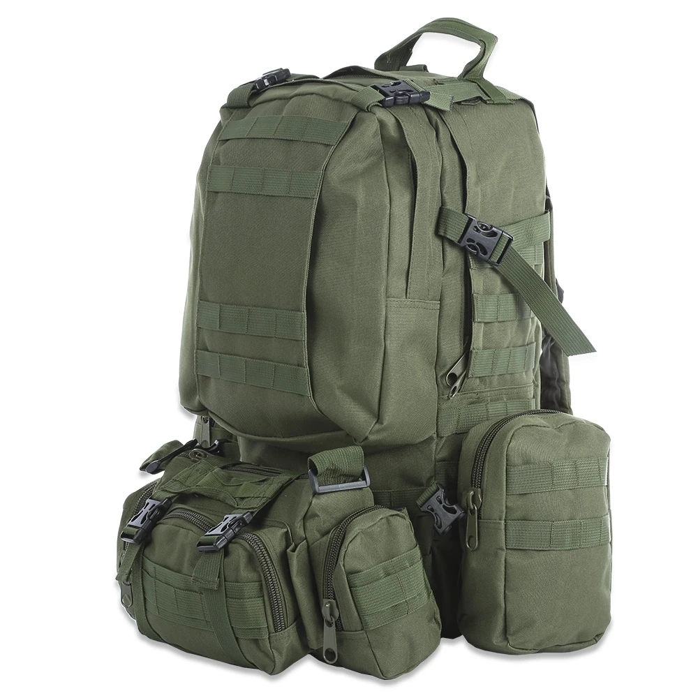 Mochila Tática Militar Molle ao ar livre, Bolsa de Esportes, Impermeável, Camping, Caminhadas, Viagem, Hot Outlife, 50L