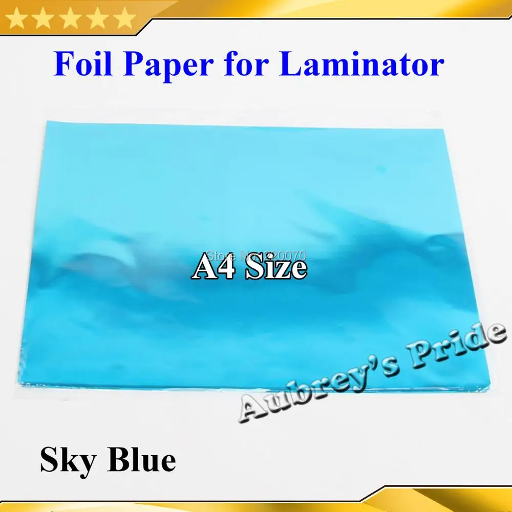 Free CP some 50 Pcs Sky Blue 20x29cm A4 Hot Stamping Foil Paper Laminator Laminating Transfere Laser Printer Business Card