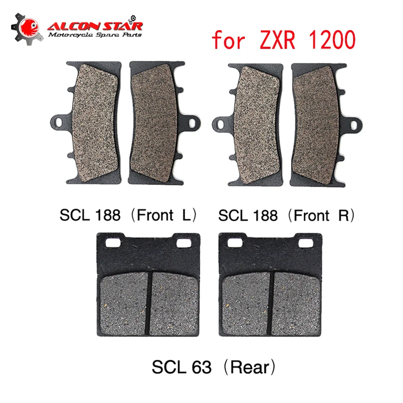 

Alconstar ZXR-1200 Motorcycle Brake Pads For Kawasaki ZXR-1200 2001-2008 Rear Front Brake Pads Brake System