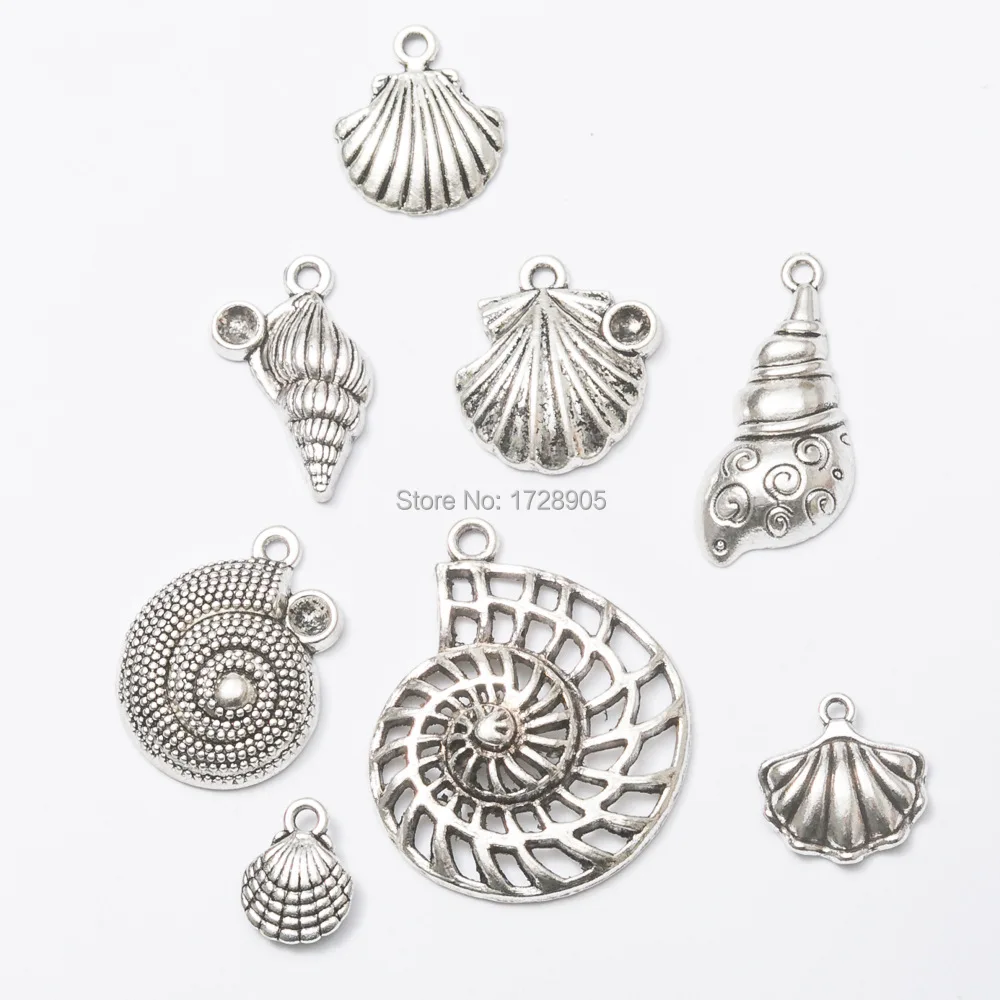 Conch scallop pendant fashion pop pendant all kinds of DIY jewelry necklace bracelet craft jewelry custom 10PCS