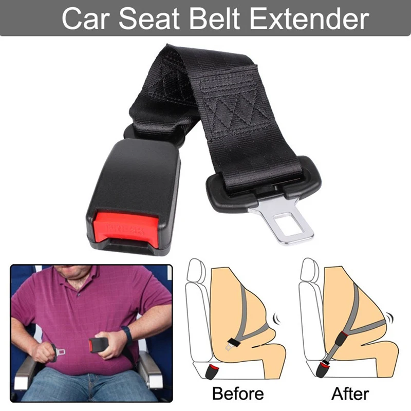 36cm Universal Car Auto Seat Belt Safety Belt Extender Seat Belt Extension Extension Buckle Seat Belts  Padding Extender
