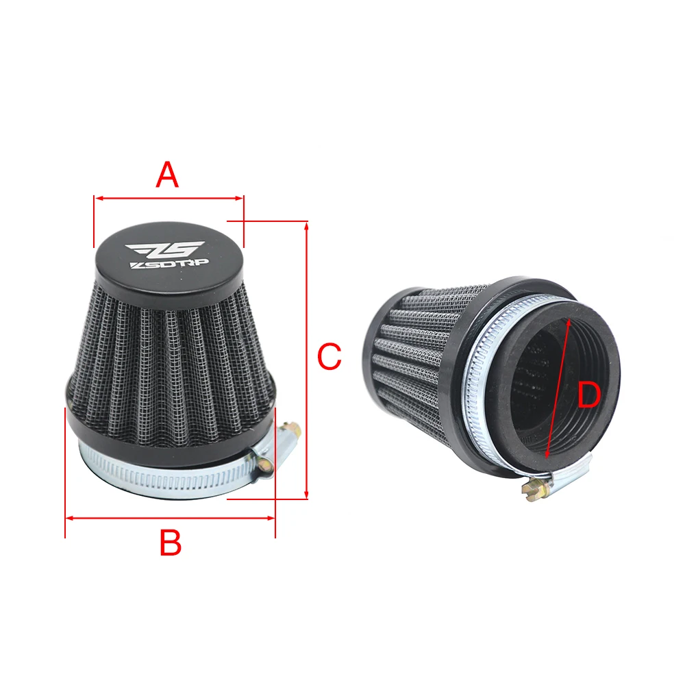 Sclmotos- 35 38 42 45 58mm Motorcycle Air Filter Intake Induction Kit Mushroom Head for Off-road Motorcycle ATV Quad Dirt Bike