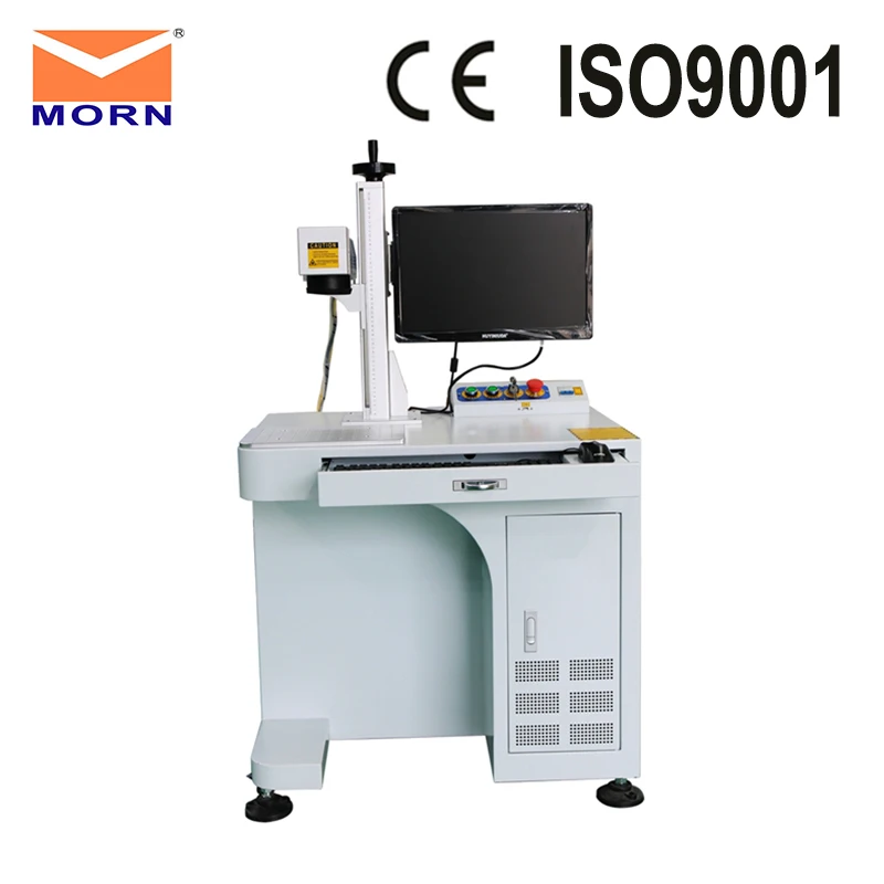Máquina de marcação a laser de fibra cnc de 20w com mesa de trabalho 2d feita na china