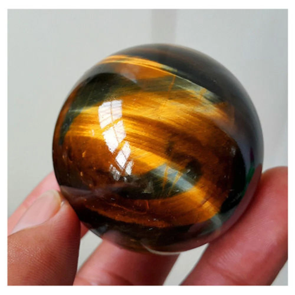 20 mm Diameter Round Natural Beads Yellow Tiger Eye Stone Ball Jewelry Making Energy Decorative Stone DIY Handmade Accessories