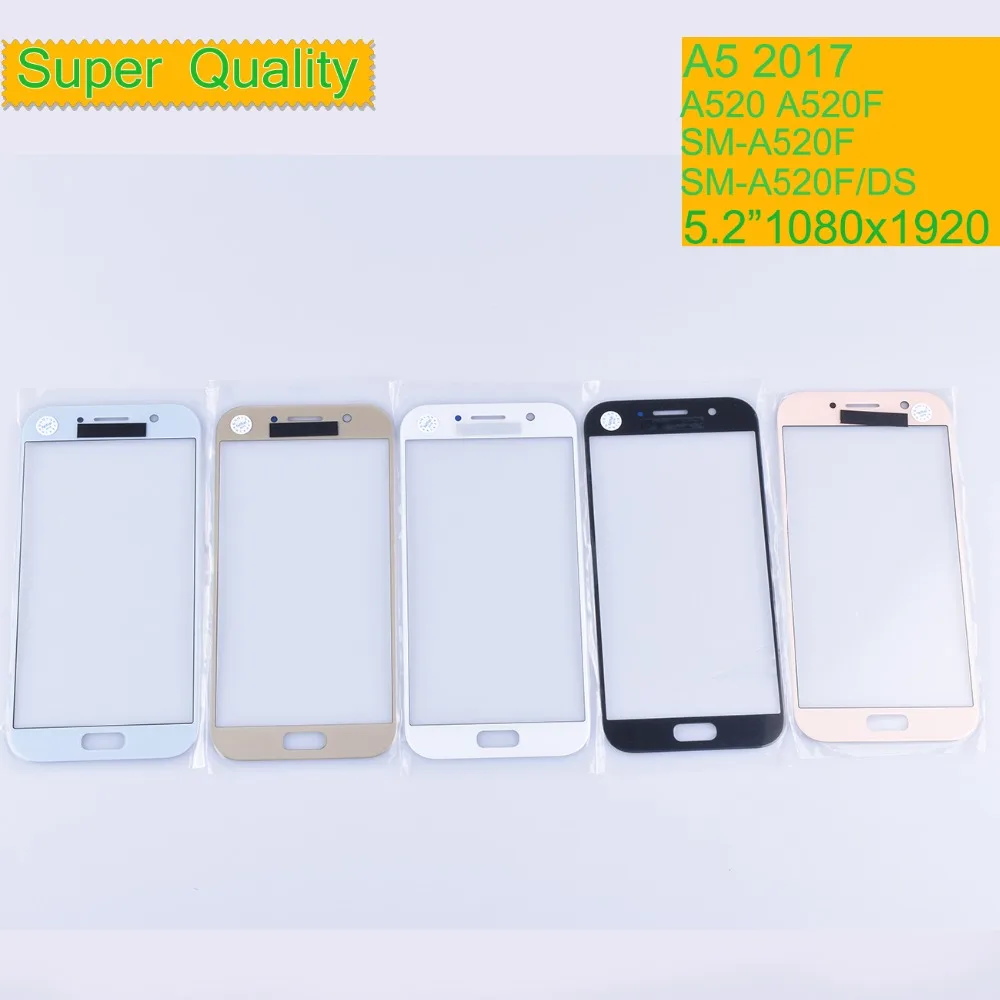 

10Pcs/Lot For Samsung Galaxy A5 2017 A520 Touch Screen Front Outer Glass Panel LCD Lens Wich OCA