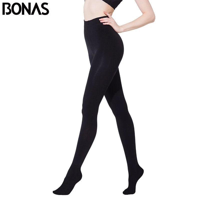 BONAS Women 1000D Winter Warm Tights High Elastic Plus Size Autumn Pantyhose Sexy Slim Collant Femme Legins Women\'s Stockings