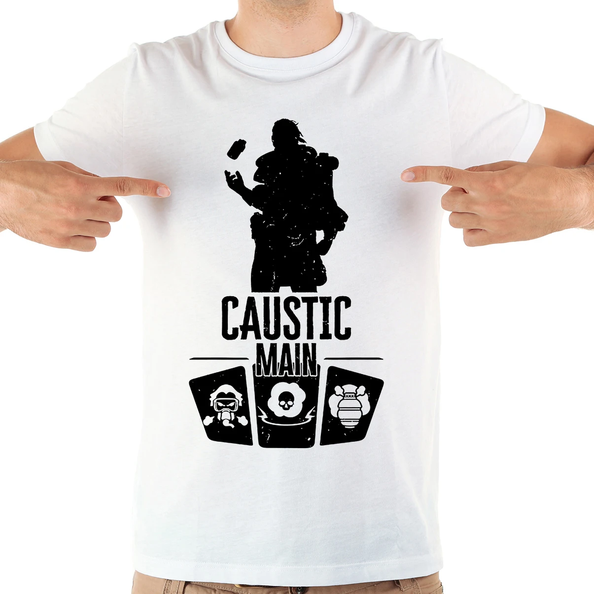 Apex Legends funny tshirt homme 2019 summer new white casual short sleeve Pathfinder Bangalore Caustic Mirage T Shirt men