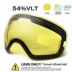 Ski Goggles Only Lens Winter Snow Sports  with Anti-fog for Men Women Youth Skiing Skating mask ONLY LENS