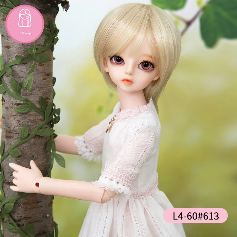 

Wig For Doll BJD free shipping size 7-8inch 1/4 high-temperature handmade wig long hair bjd sd doll Wigs in beauty Short hair