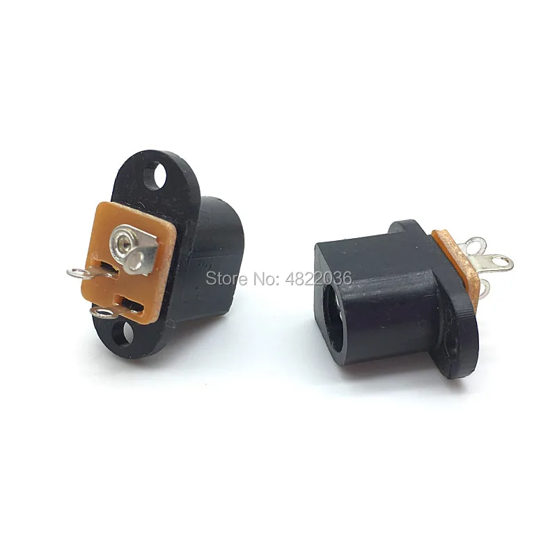 10pcs DC017  DC-017 DC Female Power Socket 5.5mm*2.1mm With Ear Screw Hole  DC Socket Adapter Connector Jack