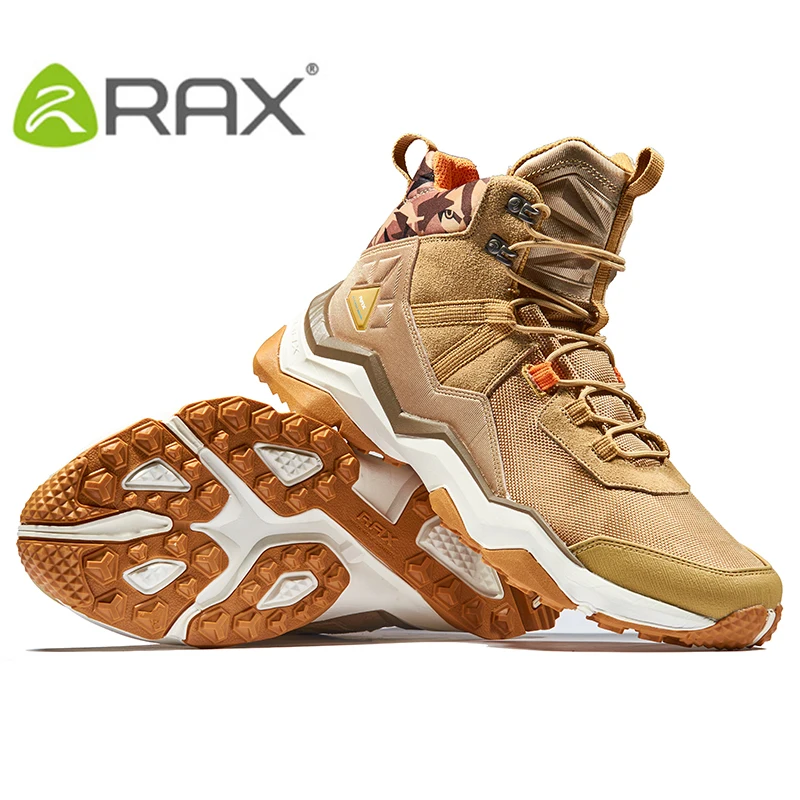 RAX Hiking Boots Men Waterproof Outdoor Sports Sneakers for Men Trekking Shoes Lightweight Breathable Multi-terrian Sports Shoes