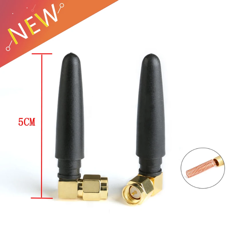 433mhz Gain Wireless Radio Antenna Omni 50mm Radio Antenna 3dBi SMA Male plug connector Right Angle