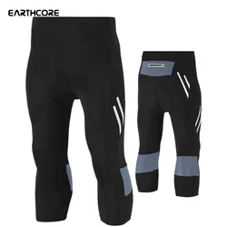 New Men Cycling Pants Elastic Cycling Tight Pants Clothing Gel Pad Calf-Length Bicycle Shorts MTB Bike Hot Bicycle Pants 5XLSize