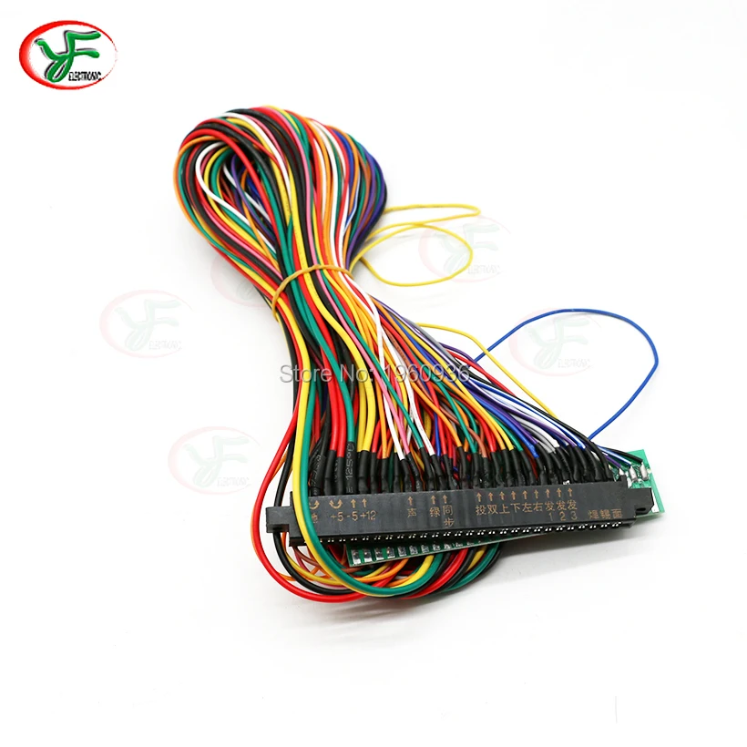 60/100cm 28pin Jamma Extend Wires With Gold Finger Male Female Connectors Cable Extender Arcade Game Machine Cabinet Accessories