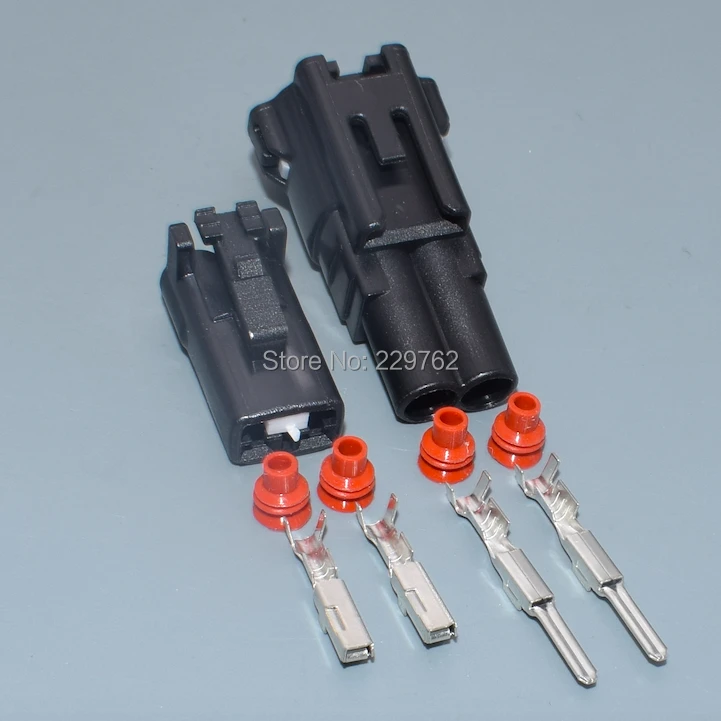 shhworldsea 2 Pin 2.2mm Female And Male Auto Waterproof Electrical Wiring Harness Connector Fuse Box With Terminals