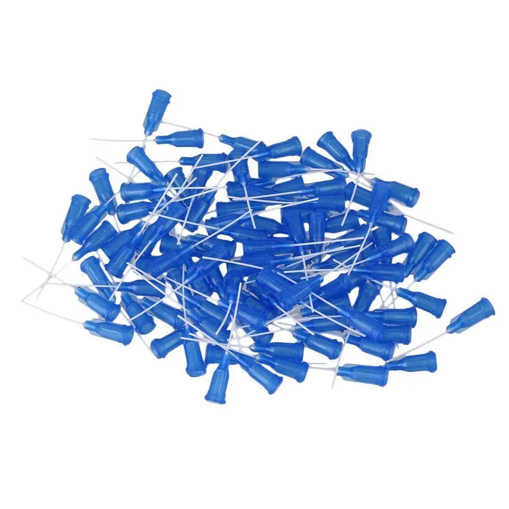 

Blue 1 Inch 22Ga Plastic Spiral Connector Dispensing Needles With PP Blunt Tip Needle (Pack of 100)