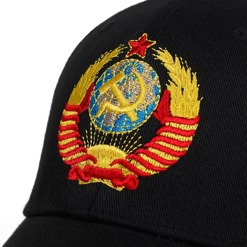 high quality CCCP national emblem Baseball Cap 100%Cotton snapback caps Adjustable Sun Hat Outdoor Visor Hats