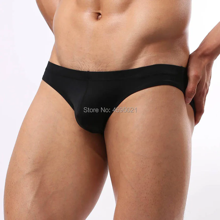 Men Bikini Briefs Guys Soft Smooth Mini Underwear Pouch Light Day Wear Short Pants