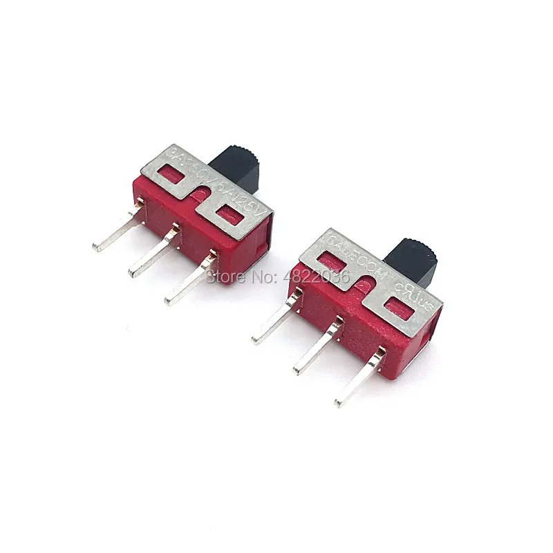 2pcs Q15 Slide Switch TS-13 3pin 2 Position Toggle Switch ON ON 3A 250V/6A 125VAC