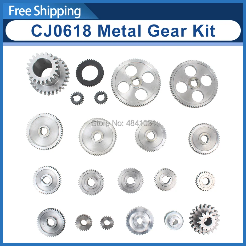 21pcs Mini Lathe Gears Metal Cutting Machine Gear Set Metric Gear Kit for CJ0618-346B Metalworking