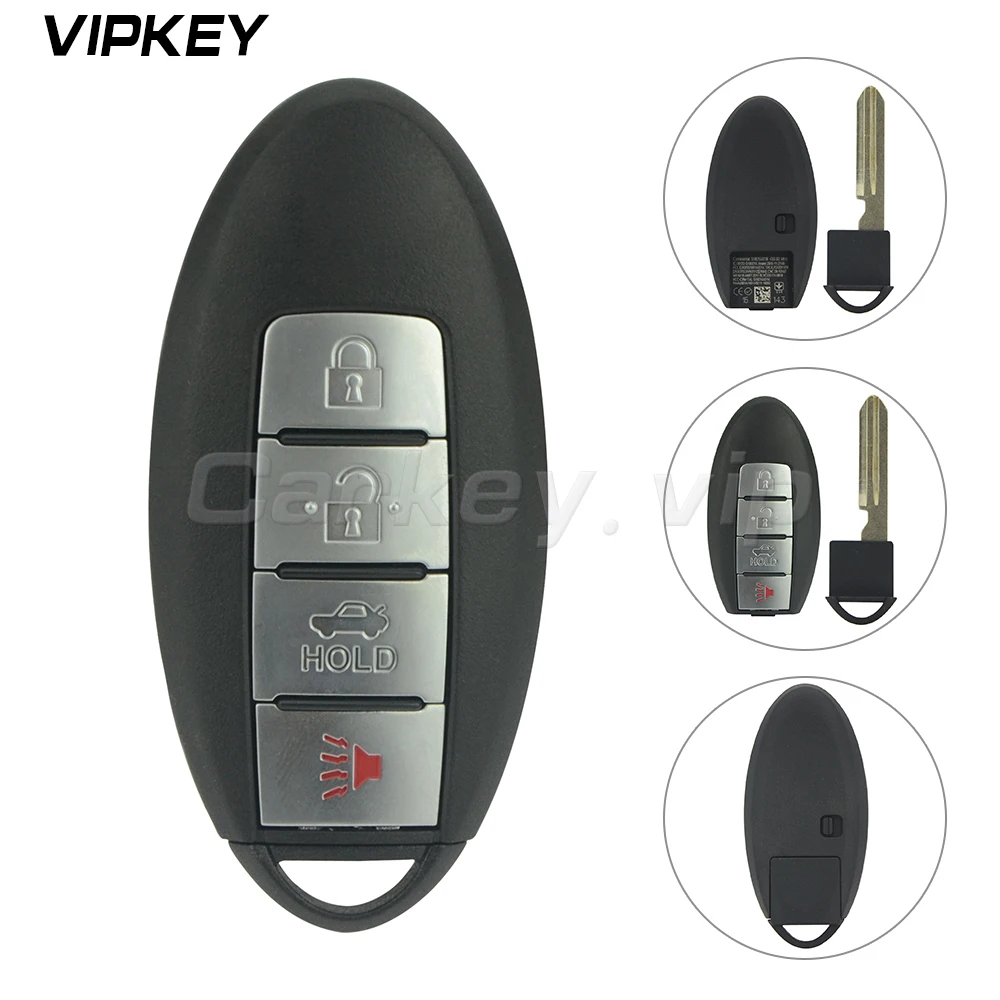 

Пульт дистанционного управления с 3 кнопками и паникой 433,9 МГц с чипом 4A для Nissan Altima 2016 2017, автомобильный смарт-ключ KR5S180144014