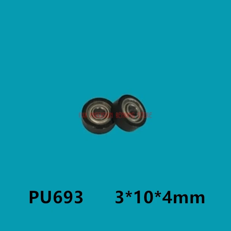 

2023 Rushed Top Fashion 3*10*4mm Small Pulley Roller Pu Wheel Micro Bearing Plastic 693 Coated Inner Diameter