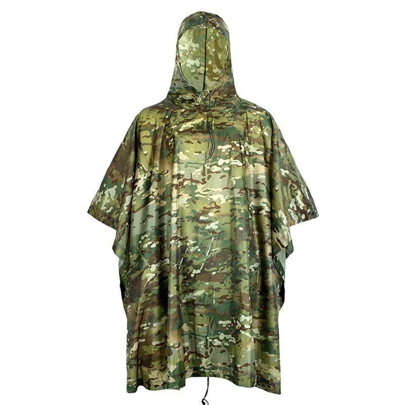 Imagem -04 - Masculino Feminino Acampamento Equitação Impermeável Pvc Capa de Chuva Escalada ao ar Livre Ciclismo Esportes Caça Pesca com Capuz Camuflagem Tenda Poncho