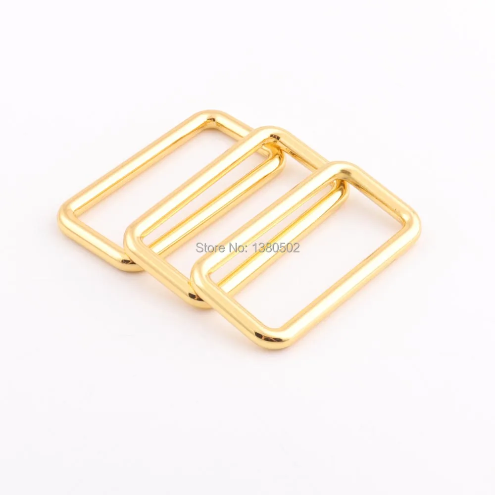 16pcs/lot 20/25/30/32/35/38/40/45/50mm Alloy Gold Color Rectangle Buckle Top Quality Ring For Bag Belt Diy Accessories