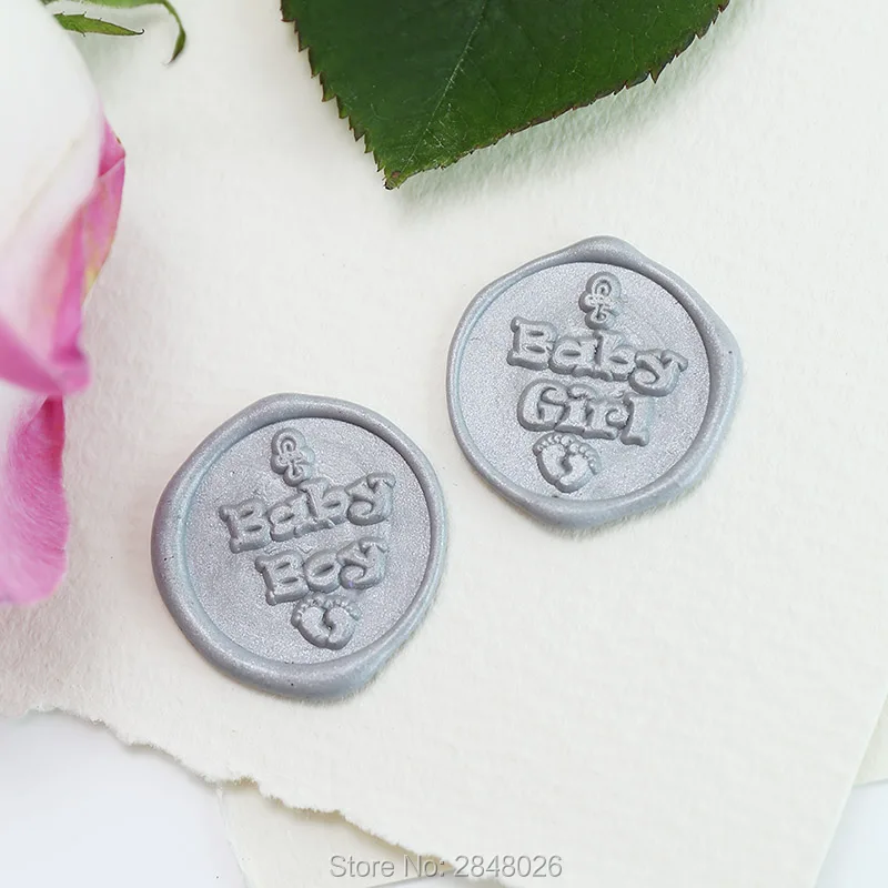 Baby girls  Wax Seal Stamp,Baby Boy seal,Baby shower stamp ,party wax seal stamp,footprint wax seal stamp set