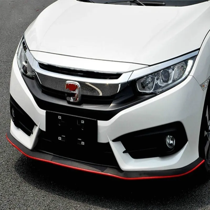2.5 / M Universal Red Carbon Fiber Car Front Lip Reduces Scratch Edge Bumper Tape