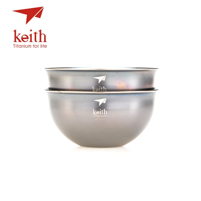 

Keith 2 Pcs 45ml Drinking Titanium Cup Set Double Wall Tea Coffee Cup Ultralight Camping Portable Travel 22g/pcs