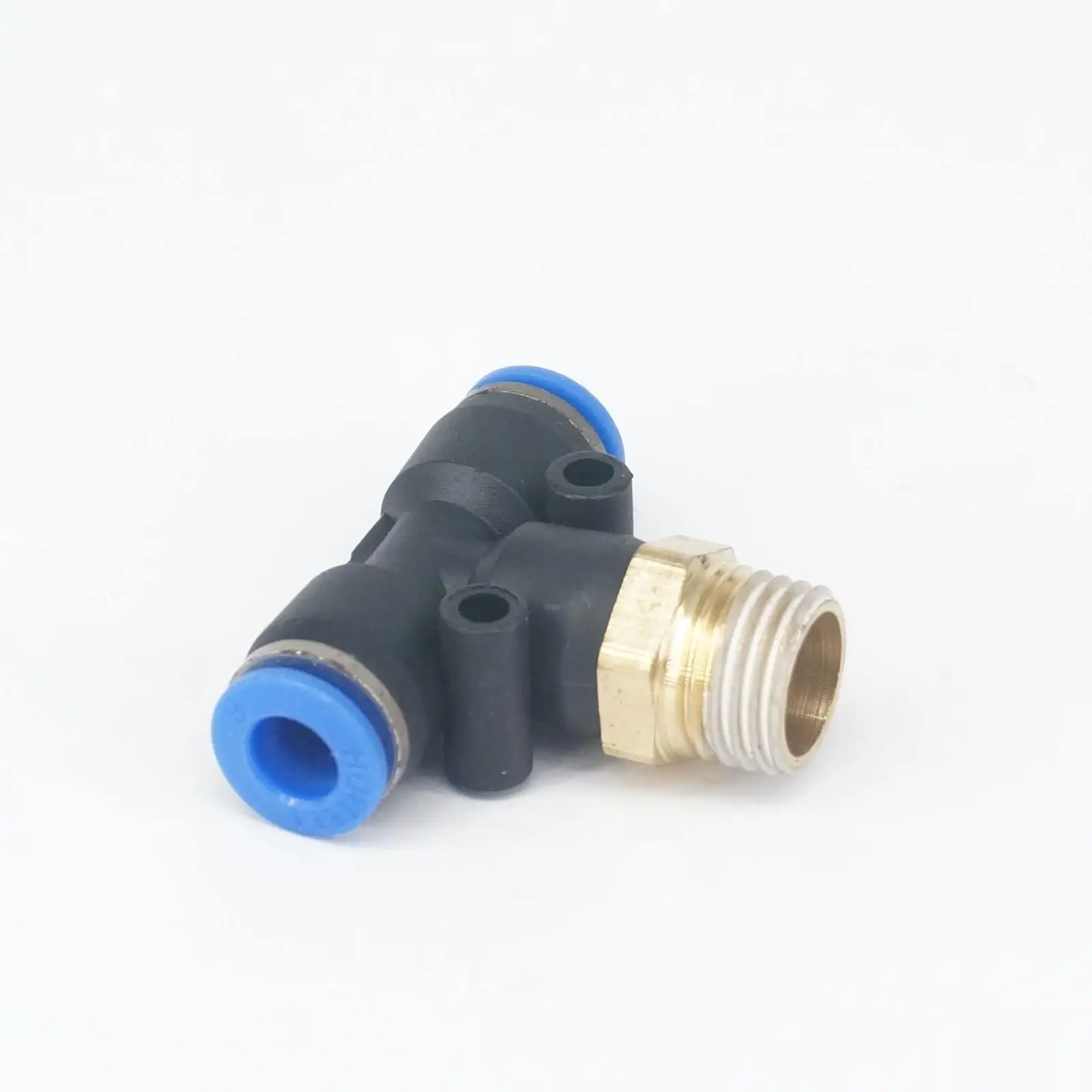 

1/4" BSP Male -Fit 6mm OD PU Tube Pneumatic Tee 3 Way Push In Connector Quick Release Air Fitting 0.8 Mpa