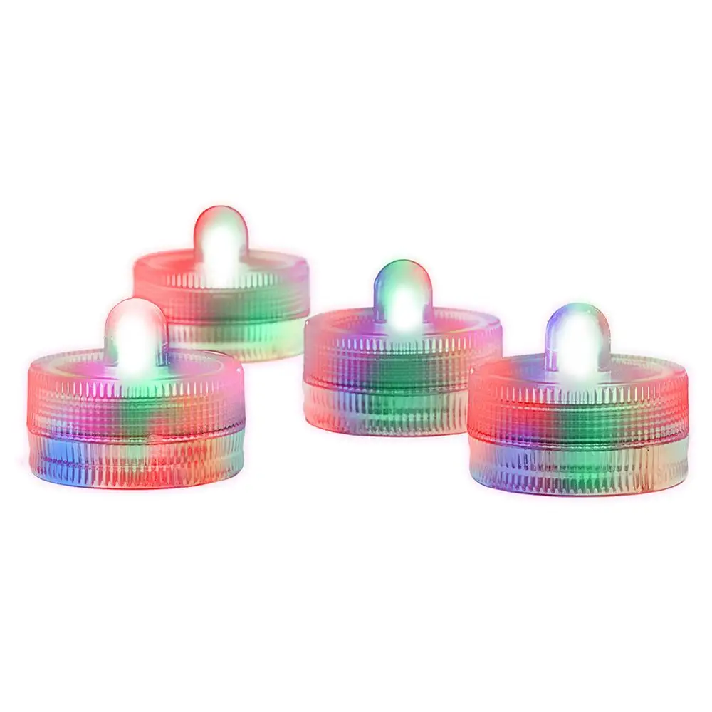 

12pcs/lot 100% Submersible LED Tea Light For Wedding Party Events Holidays Floral Arrangement Decoration Submersible LED Light